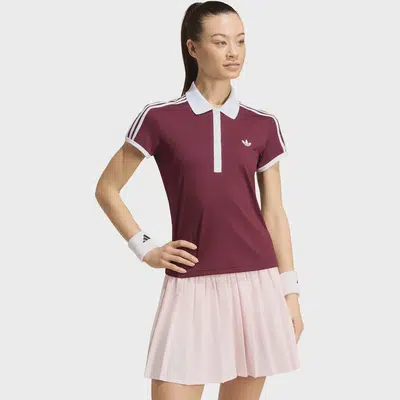adidas Classics Polo Dames Kastanjebruin