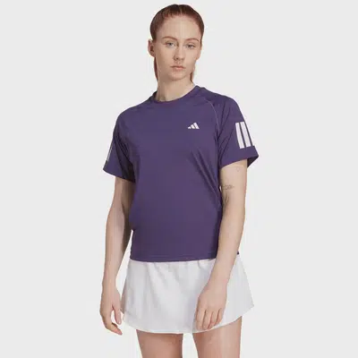 adidas Club 3-Stripes Dames T-Shirt Aurora Plum