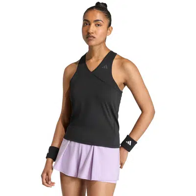 adidas Club V-Neck Tanktop Zwart Dames