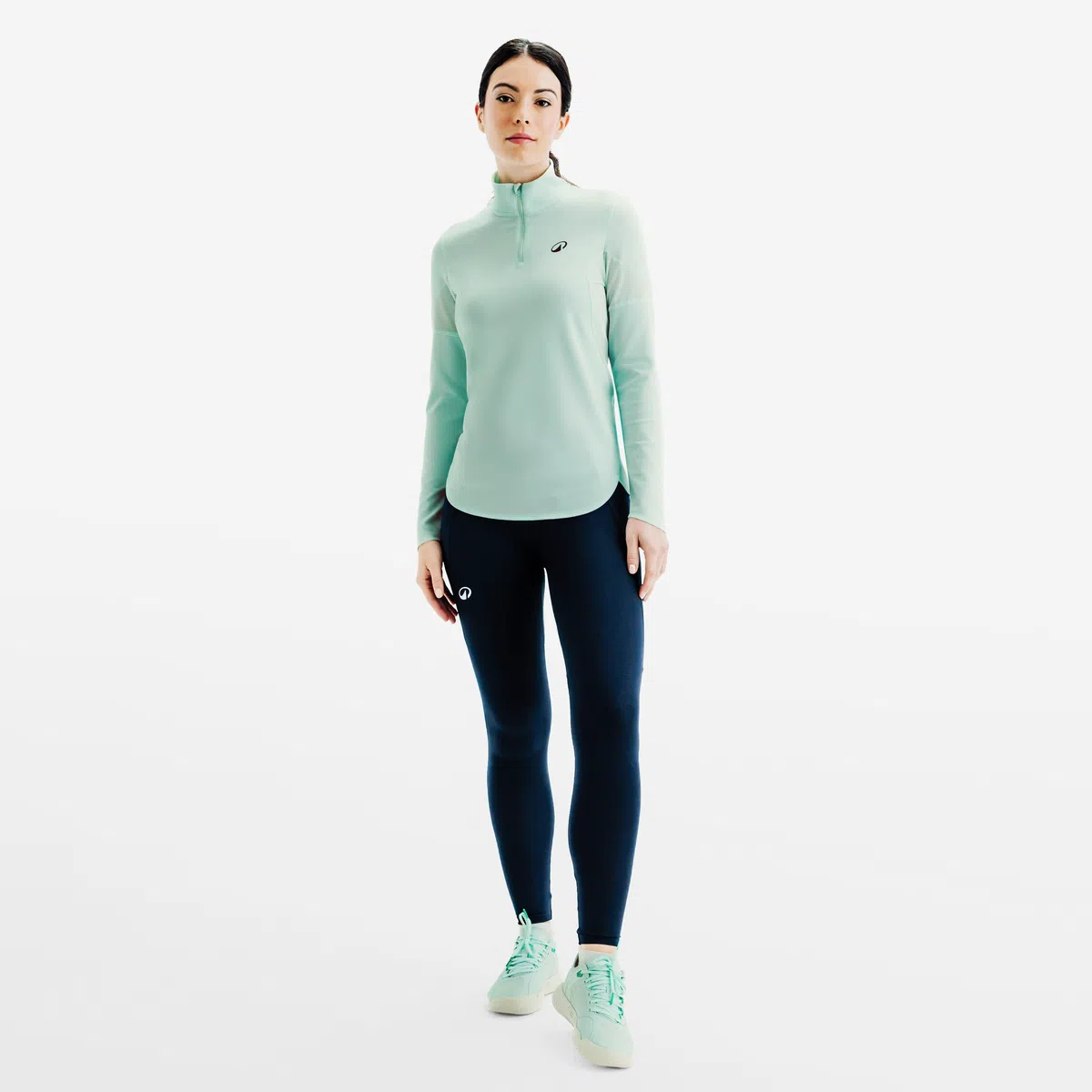 Artengo Thermo Tennisshirt Dames Groen