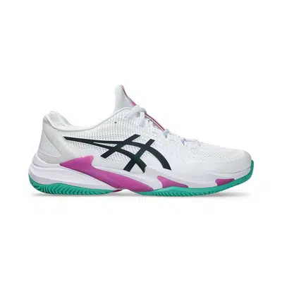 ASICS Court FF 3 Clay Wit/Zwart/Paars/Groen