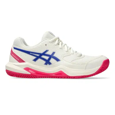ASICS Gel-Dedicate 8 Clay Dames Wit/Blauw/Roze