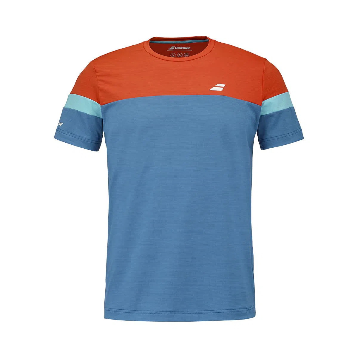 Babolat Crew Neck T-Shirt Blauw/Oranje