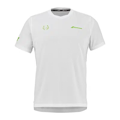 Babolat Juan Lebron Crew Neck T-Shirt Heren Wit SS26