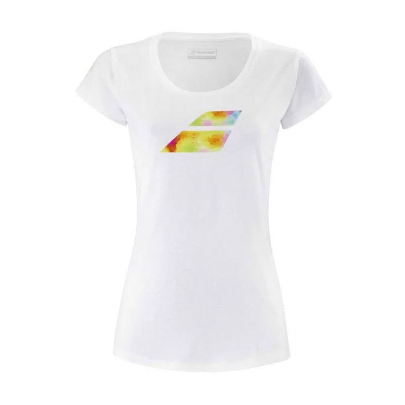 Babolat Exercise Big Flag Dames T-Shirt Wit