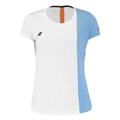 Babolat Play Cap Sleeve T-Shirt Meisjes Wit/Blauw