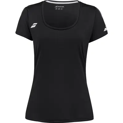Babolat Play Cap Sleeve T-Shirt Dames Zwart