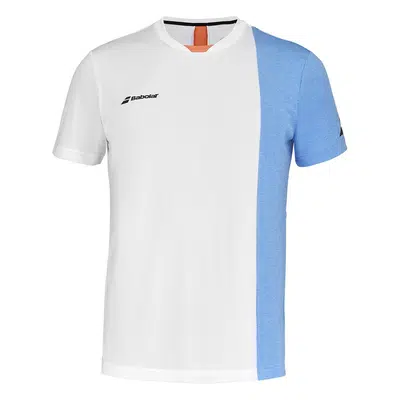 Babolat Play Crew Neck T-Shirt Jongens Wit/Blauw