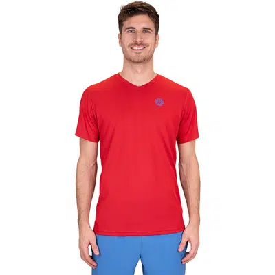 Bidi Badu Crew Inside Out V-Neck T-Shirt Rood