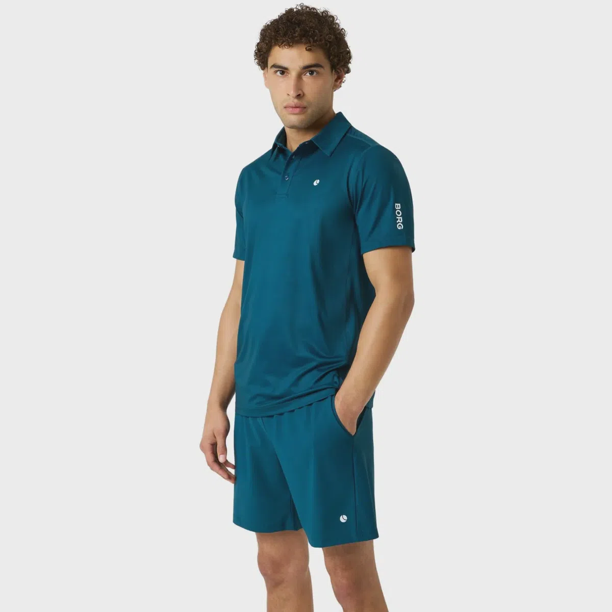 Björn Borg Ace Mesh Panel Polo Shirt Reflecting Pond