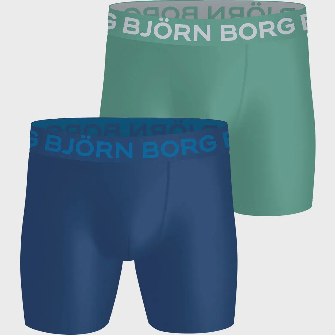 Björn Borg Sports Microfiber Boxershorts 2-Pack Groen/Blauw