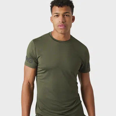 Björn Borg T-Shirt Heren Donkergroen