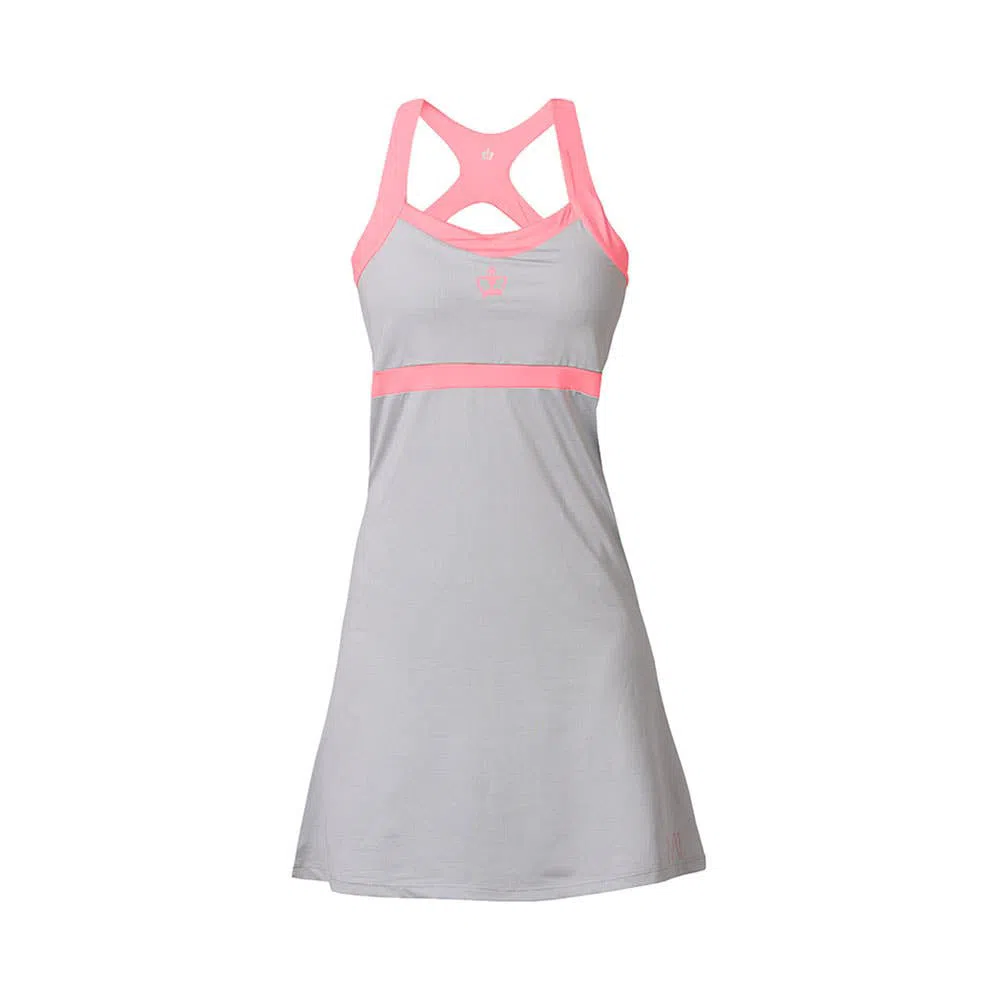 Black Crown Marta Marrero 02 Padel Jurk Grijs / Koraal