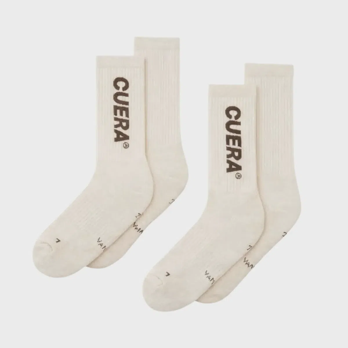 Cuera Padel Sokken (2-Pack) Off-White / Donkerbruin