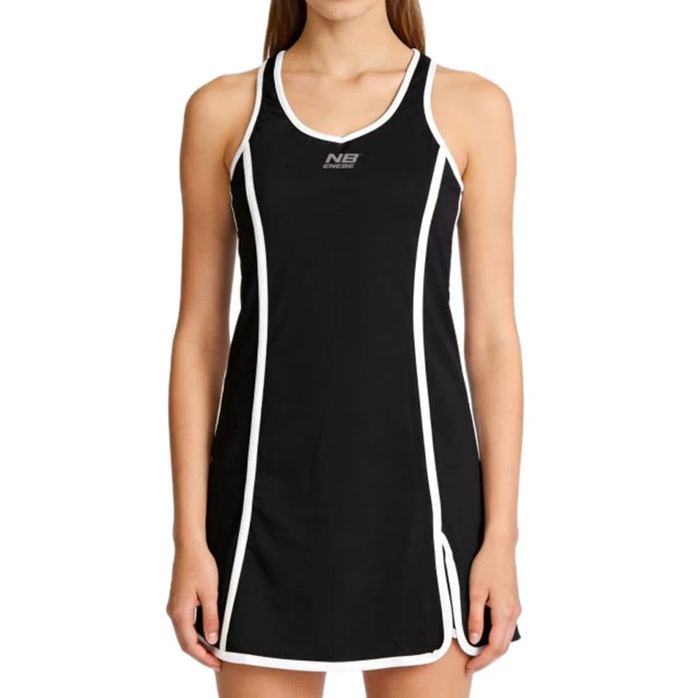 Enebe Movement Jurk Dames - Zwart / Wit