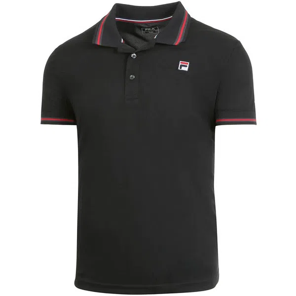 Fila Button Piro Polo Zwart