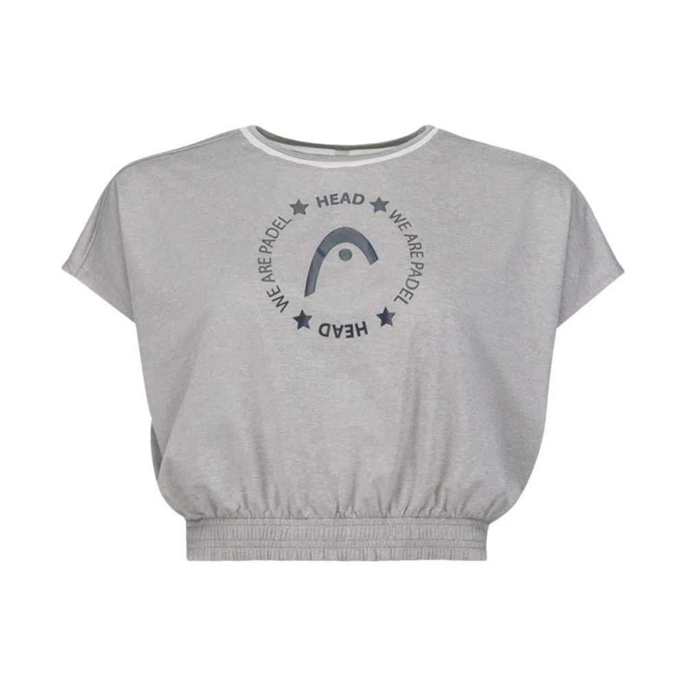 HEAD Padel Crop T-Shirt Dames Grijs