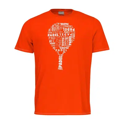HEAD Padel Typo T-Shirt Oranje