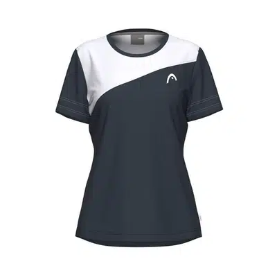 HEAD Tie-Break Dames T-Shirt Donkerblauw/Wit