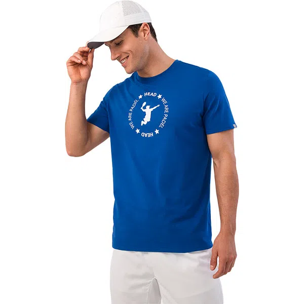 HEAD We Are Padel T-Shirt Blauw