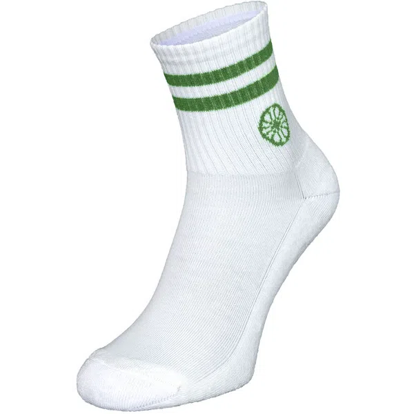 The Indian Maharadja Striped Korte Sokken Wit / Groen