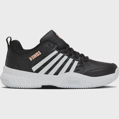 K-Swiss Court Express 2 Clay Dames Zwart/Wit/Perzik