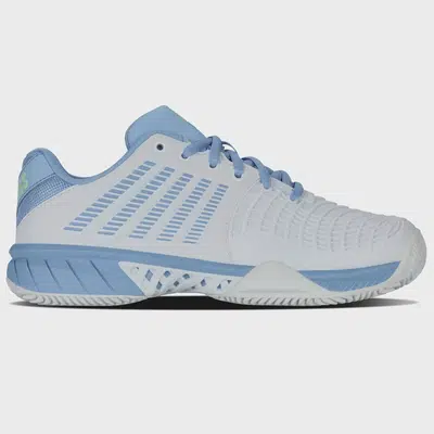 K-Swiss Express Light 3 Clay Dames Wit/Blauw/Groen