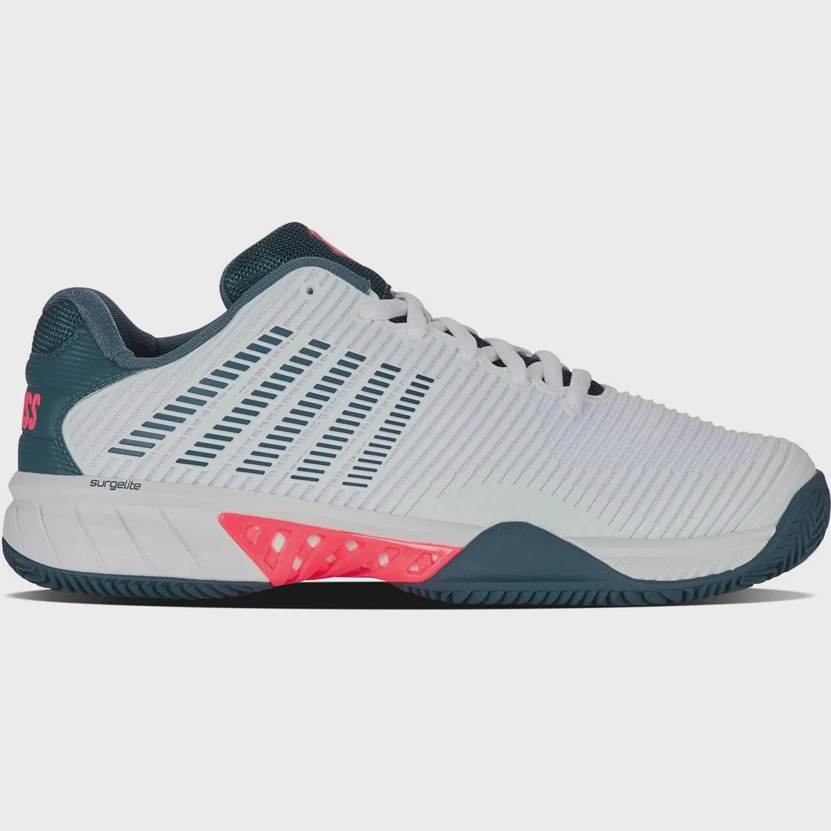 K-Swiss Hypercourt Express 2 Clay Wit/Blauw/Roze