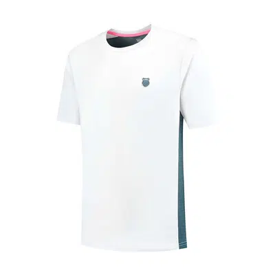 K-Swiss Hypercourt Mix Melange Crew T-Shirt Wit