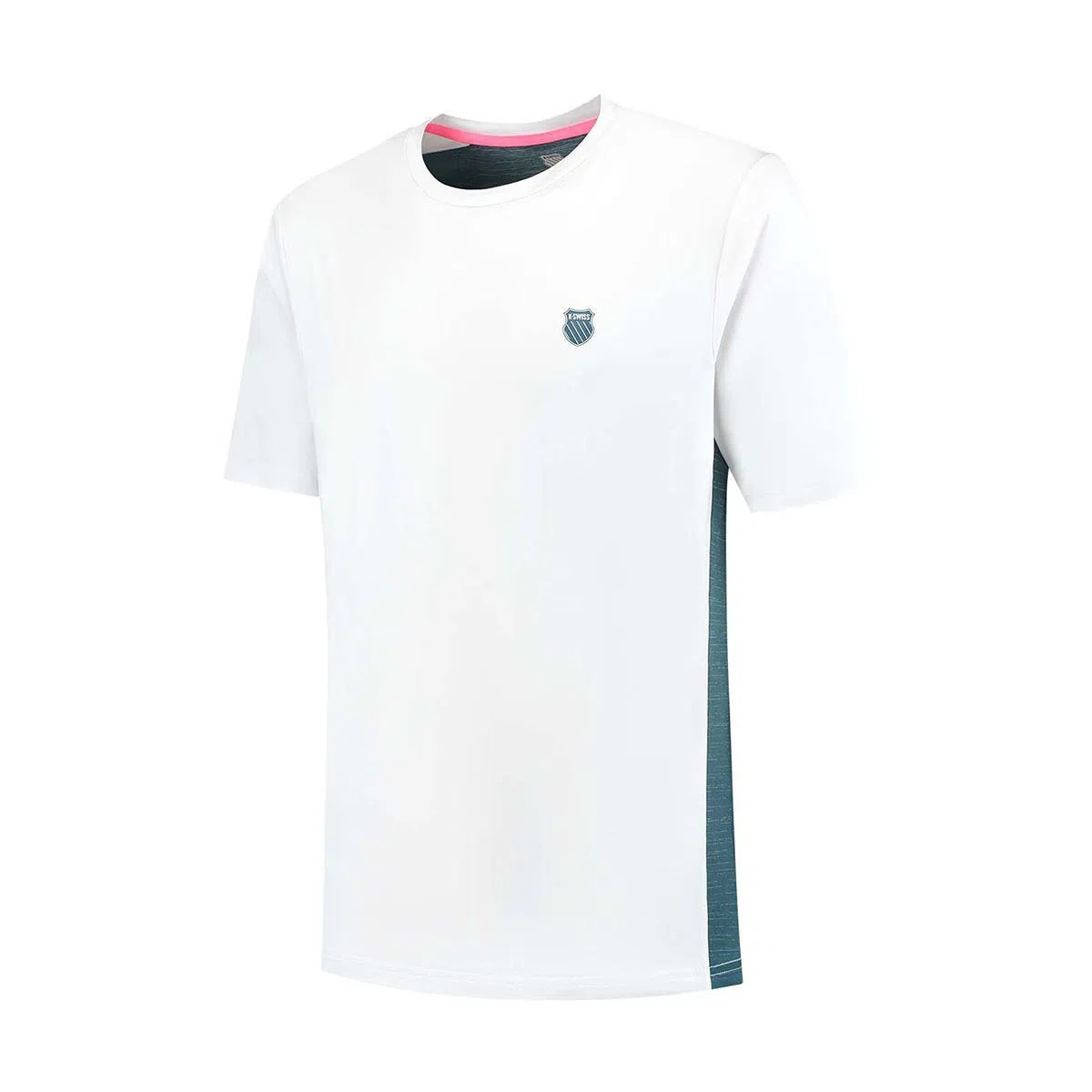 K-Swiss Hypercourt Mix Melange Crew T-Shirt Wit