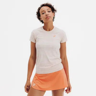 Kuikma Dames Light Naadloos T-Shirt Crème-Beige