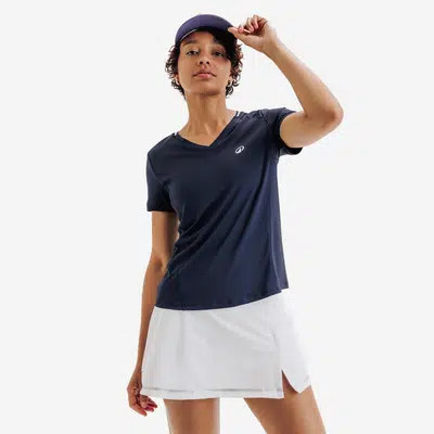 Padelshirt tennisshirt dames dry v hals