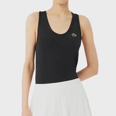 Lacoste Essentials Tanktop Dames - Zwart