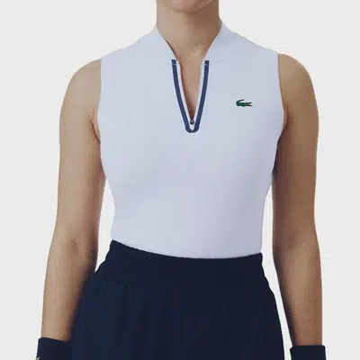 Lacoste Players Collection Mouwloze Polo Dames Wit
