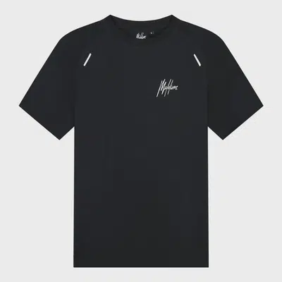 Malelions Sport Pique T-Shirt Zwart
