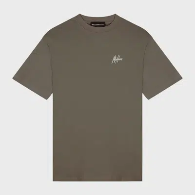 Malelions Sport Regular Running T-Shirt Khaki