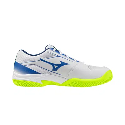 Mizuno Break Shot 5 Clay Court Wit/Blauw/Geel
