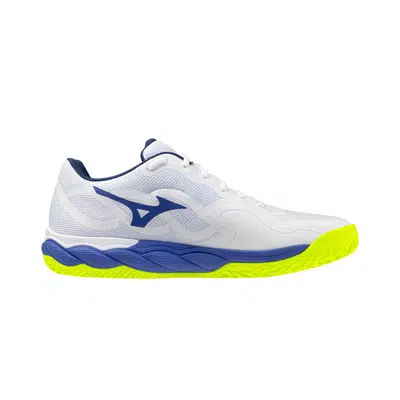 Mizuno Wave Enforce Court Clay Court Wit/Blauw/Geel Heren