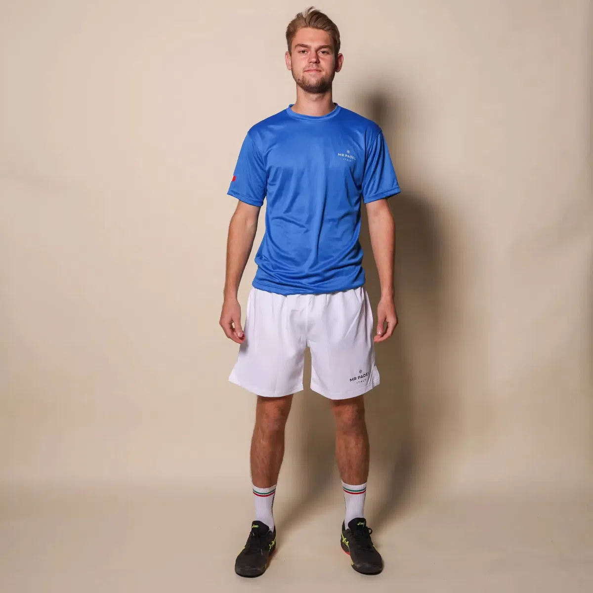 Mr Padel Slim Fit T-Shirt Blauw