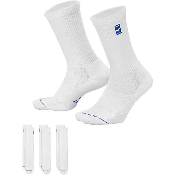 Nike Court Elevated Crew Sokken 3-Pack - Wit
