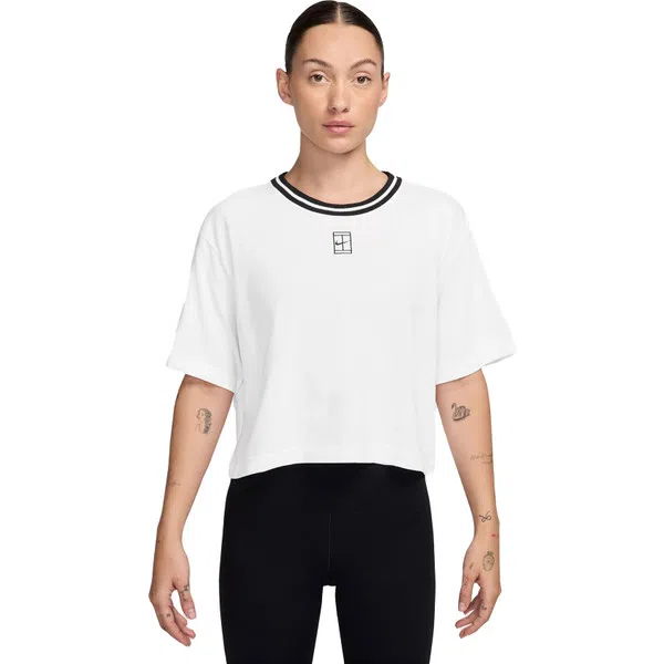 Nike Court Heritage Cropped T-Shirt Dames