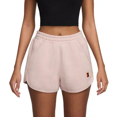 Nike Court Heritage Fleece Short Dames Roze
