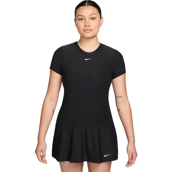 Nike Court Victory Dames T-Shirt Zwart