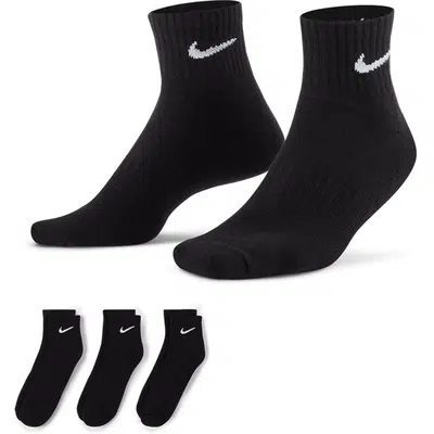 Nike Cushioned Enkel Sokken 3-Pack Zwart