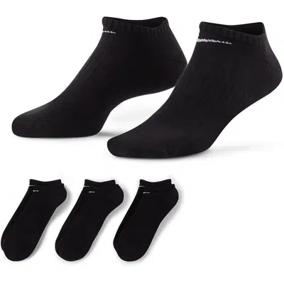 Nike Cushioned No-Show Sokken 3-Pack Zwart