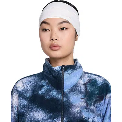 Nike Dri-Fit Fury Elevate Extra Brede Haarband Wit