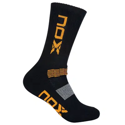 Nox Sokken Zwart met Oranje Logo