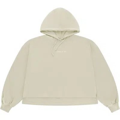 Osaka Cropped Hoodie Warm Grijs