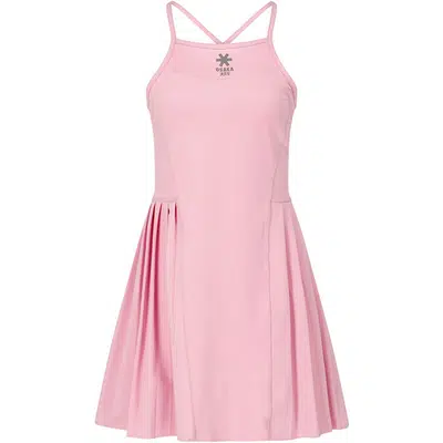 Osaka Pleated Tech Jurk Roze Dames