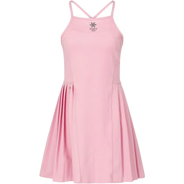 Osaka Pleated Tech Jurk Roze Dames